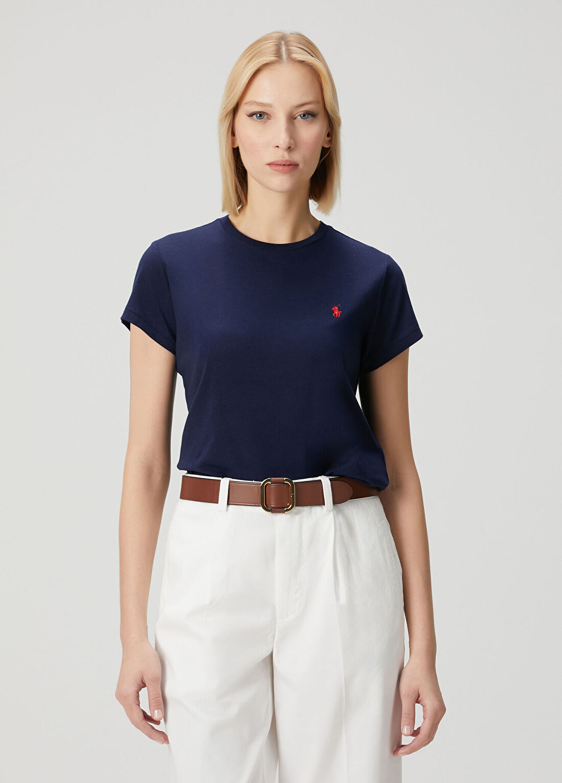 Polo Ralph Lauren Lacivert Logo Detaylı T-shirt