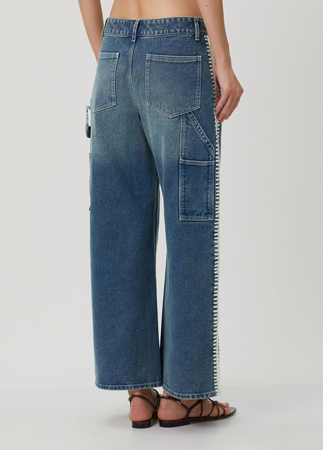 Sea Stasia Relaxed Fit Mavi Jean Pantolon görsel 4