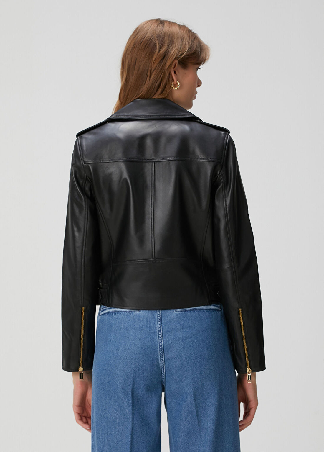 Michael Michael Kors Siyah Deri Biker Ceket görsel 4