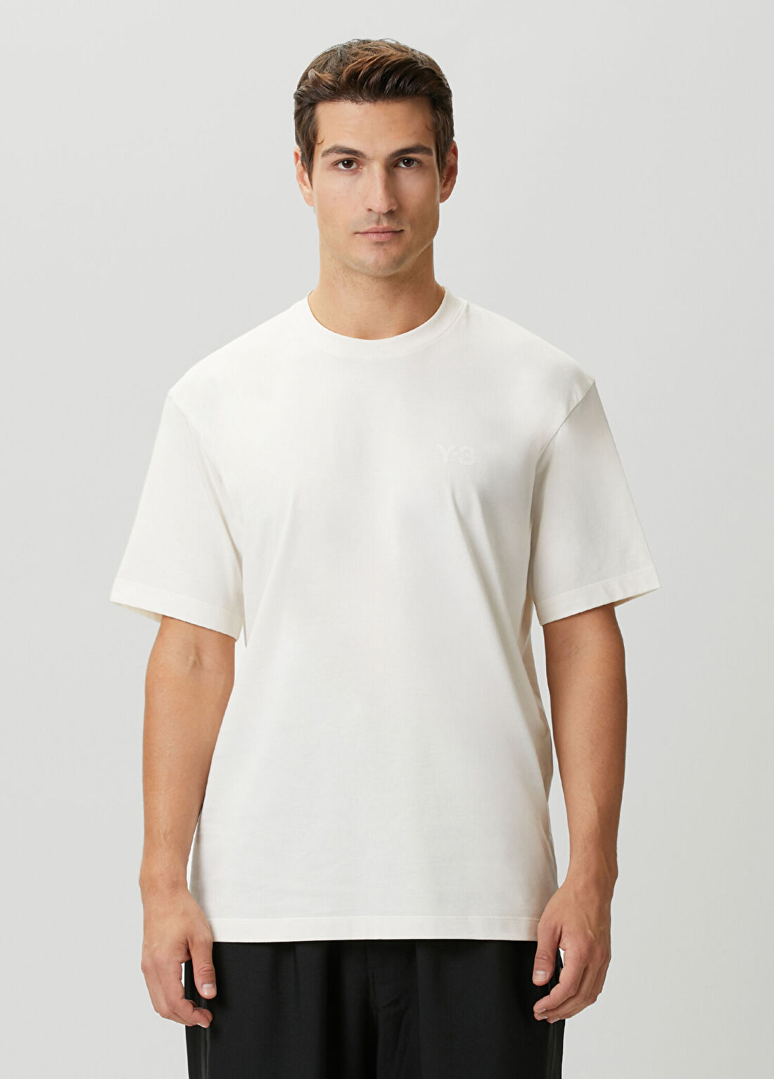 Y-3 Regular Fit Krem T-shirt
