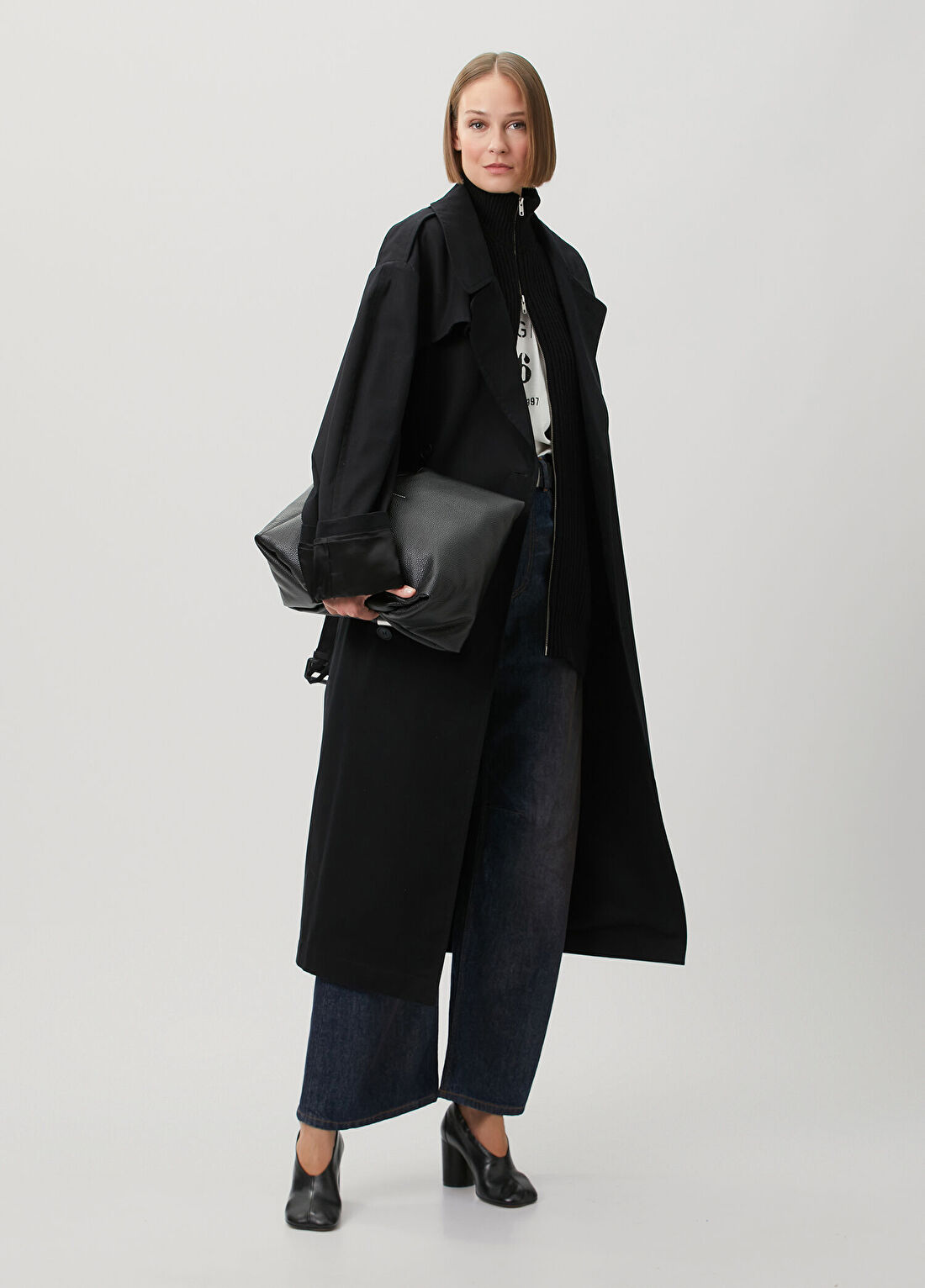 MM6 Maison Margiela Siyah Pardösü görsel 2