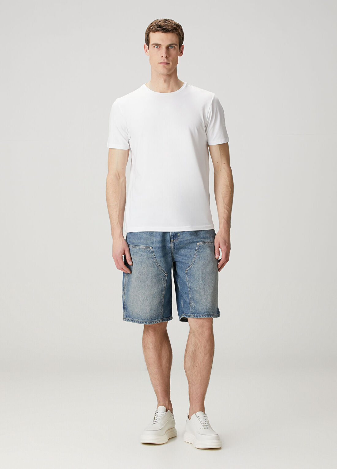 Carhartt WIP Mavi Denim Kargo Bermuda