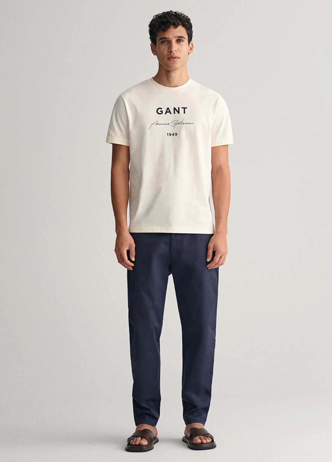 Gant Lacivert Regular Fit Erkek Chino Pantolon