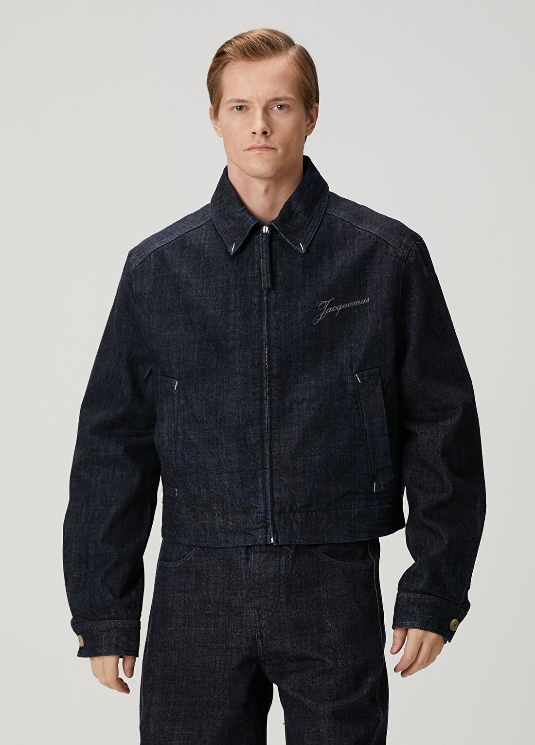 Jacquemus Koyu Lacivert Denim Ceket