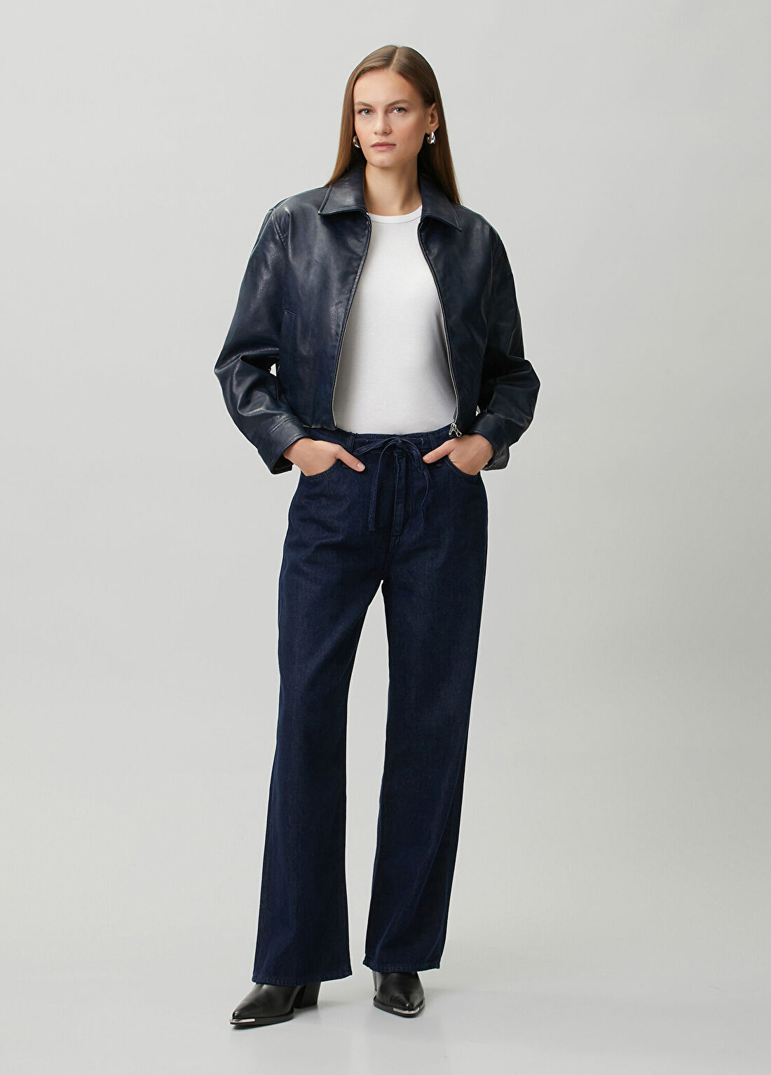 Rag&Bone Phoebe Lacivert Jean Pantolon