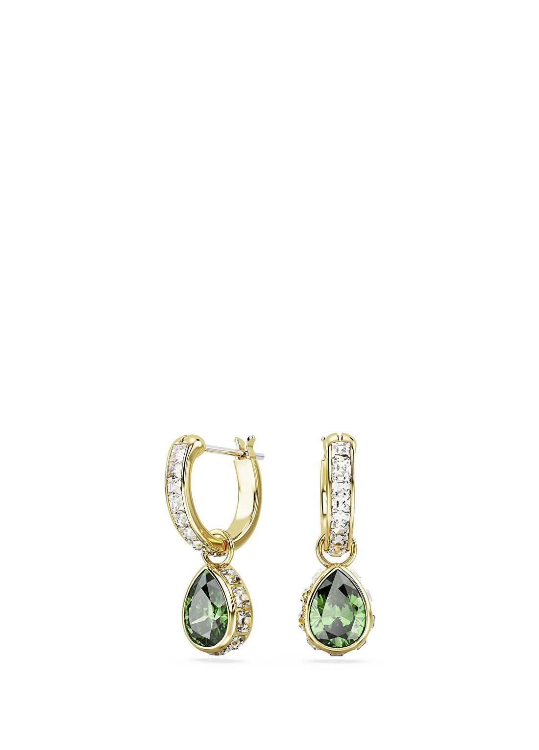 Swarovski Stilla Pe Mini Hoop Gre Gos Yeşil Kadın Küpe
