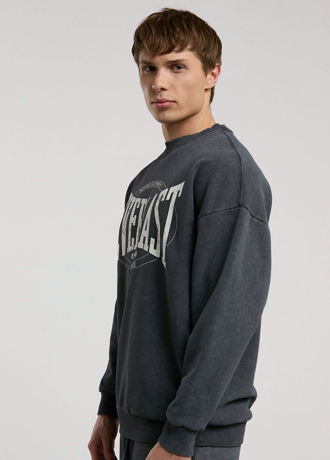 Everlast Authentic Boxing Antrasit Oversize Sweatshirt görsel 3