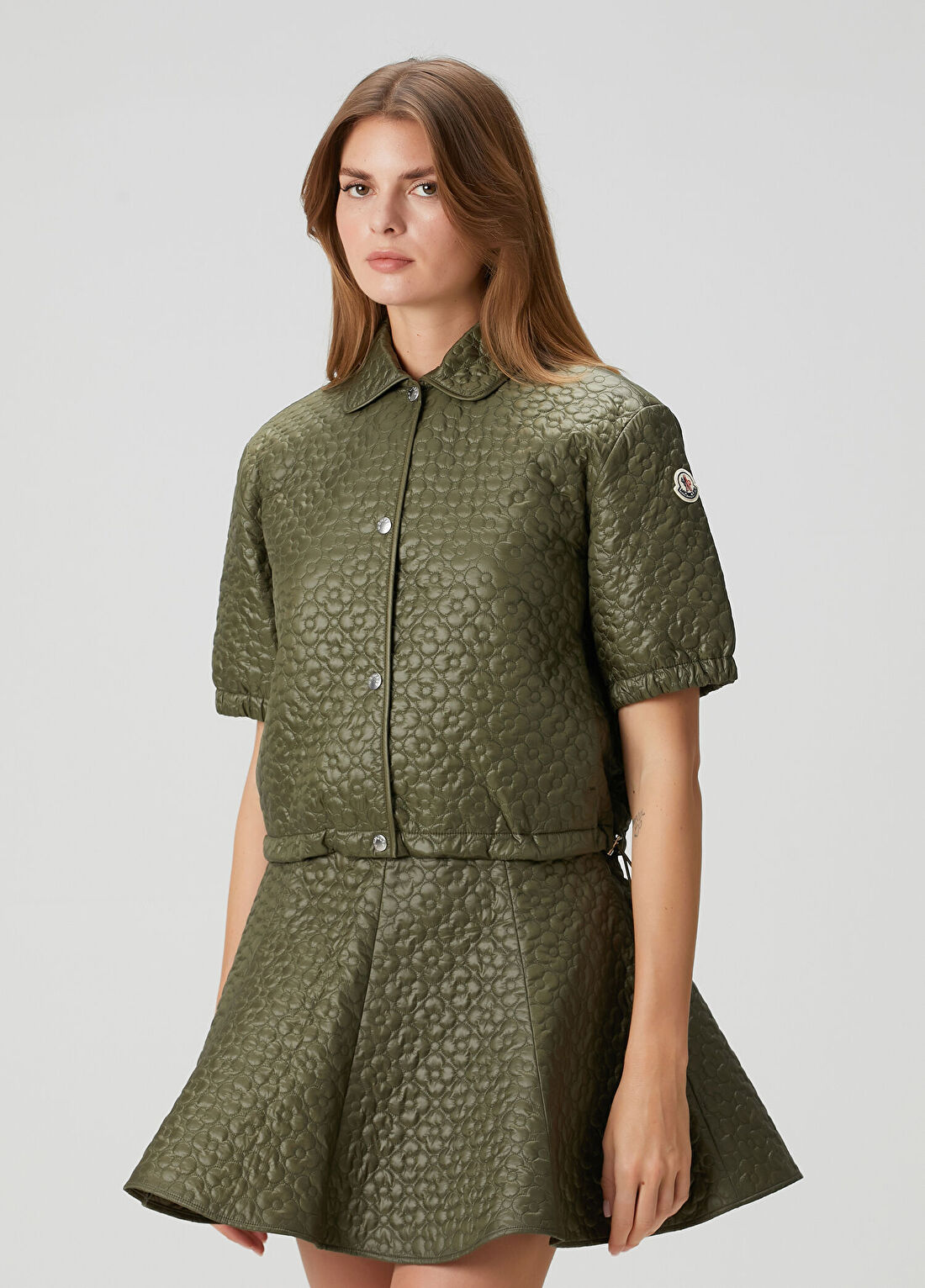 Moncler Yeşil Kapitoneli Gömlek görsel 3