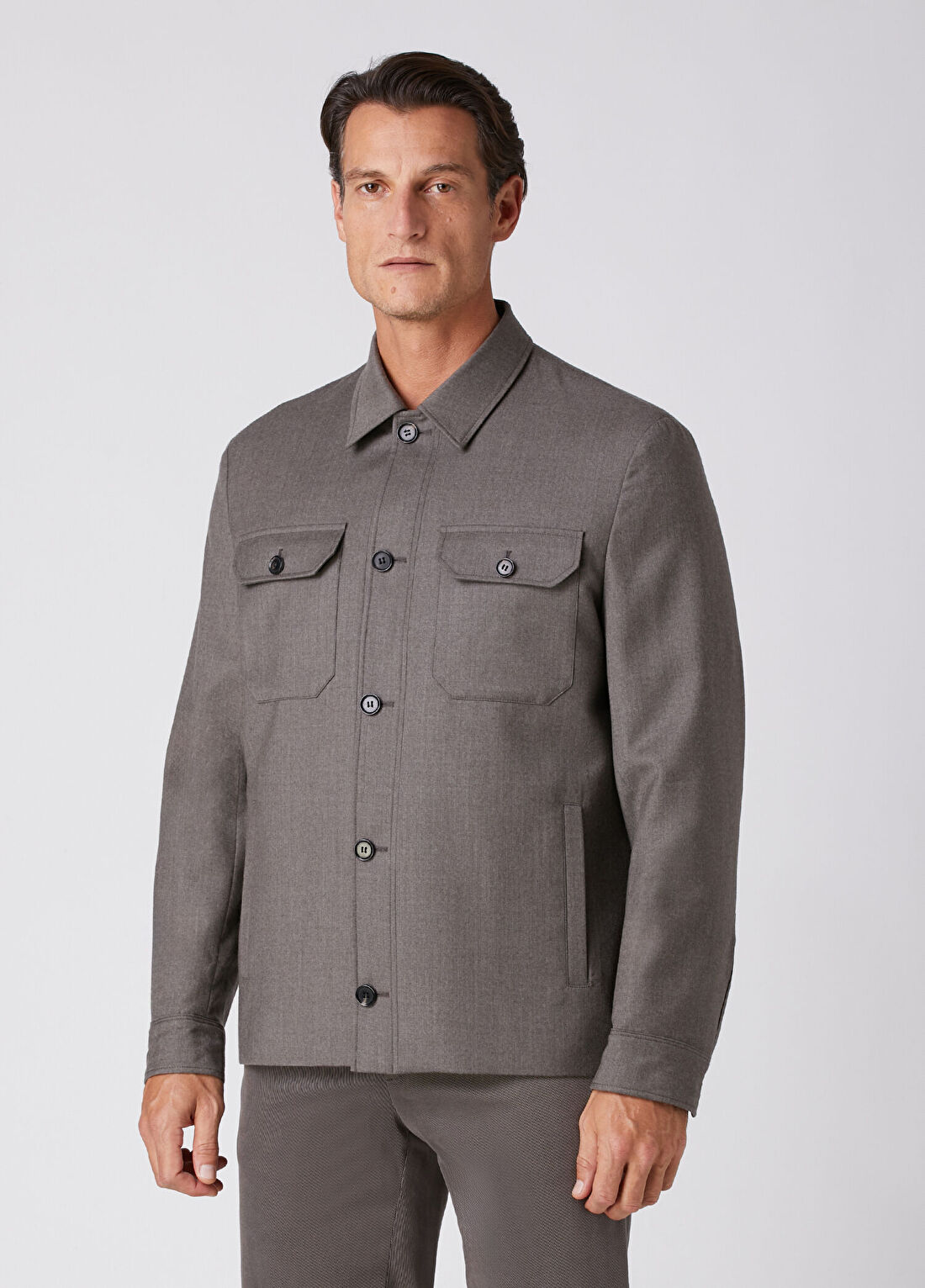 Beymen Collection Vizon 4 Cepli Flanel Yün Dış Gömlek görsel 4