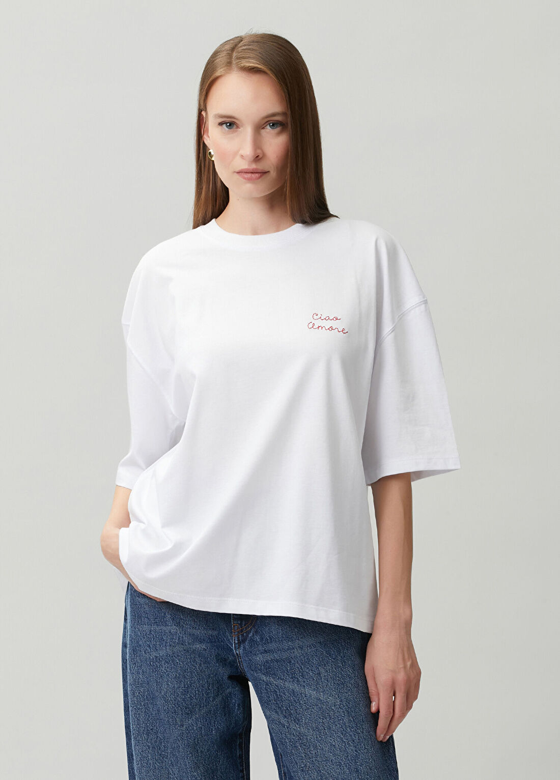 Giada Benincasa Ciao Amore Beyaz T-shirt