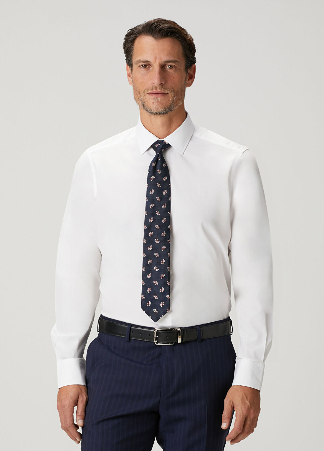 Beymen Collection Custom Fit Modern Yaka Beyaz Gömlek görsel 3