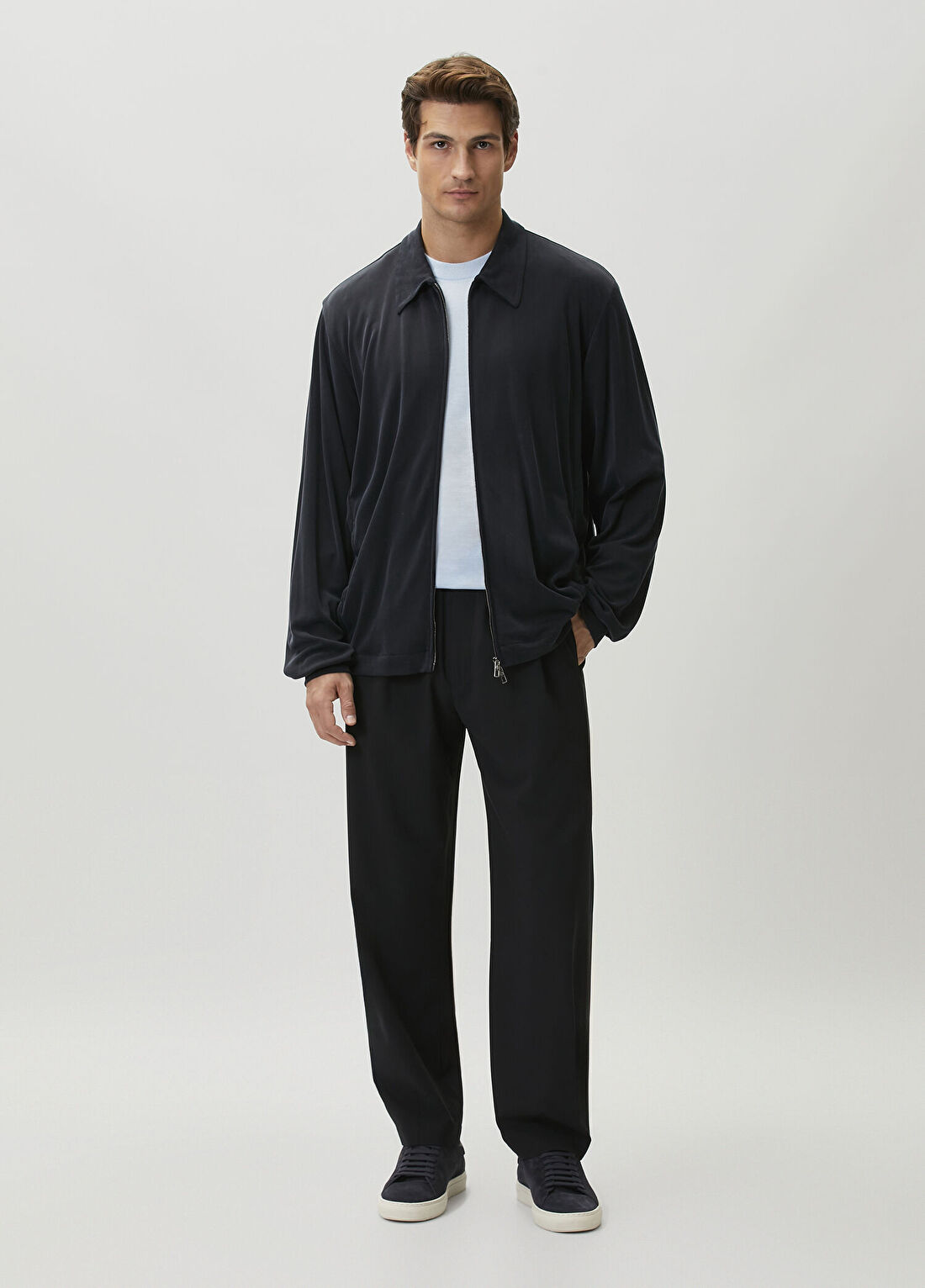 Giorgio Armani Lacivert Yün Pantolon