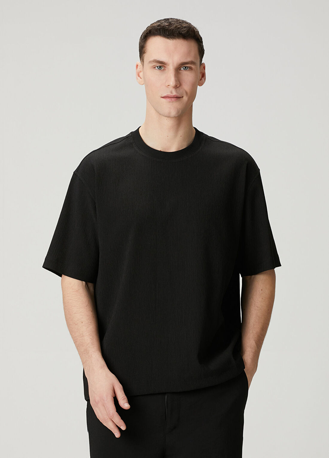 Solid Homme Siyah Dokulu T-shirt