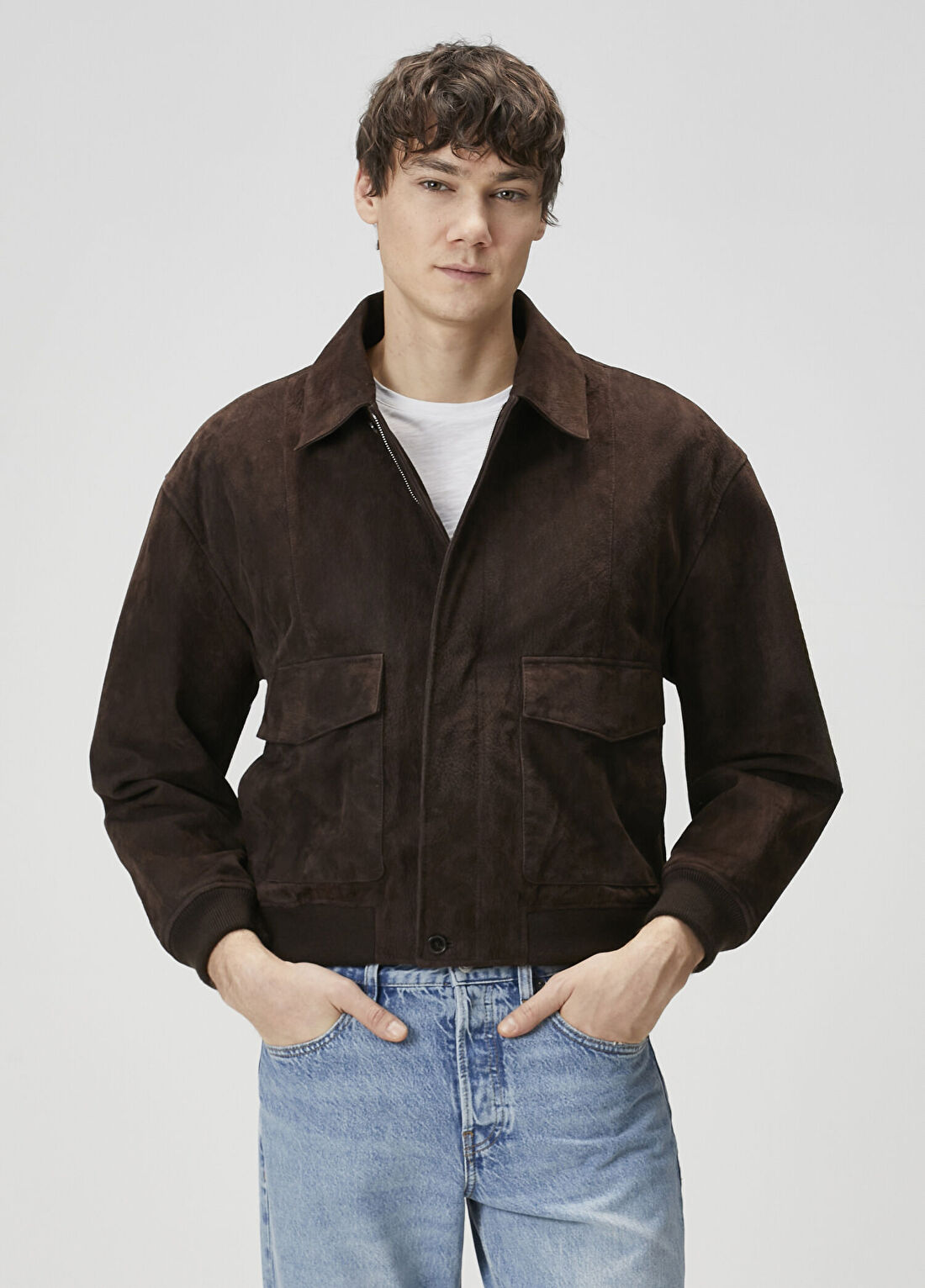 Frame Denim Koyu Kahverengi Süet Ceket
