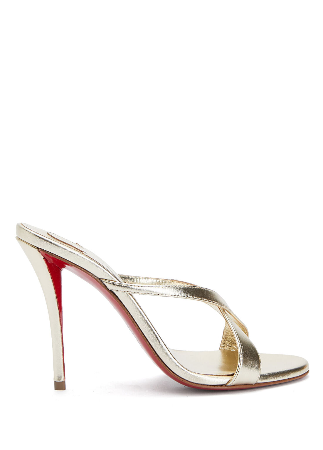 Christian Louboutin Mulazee Gold Kadın Deri Terlik