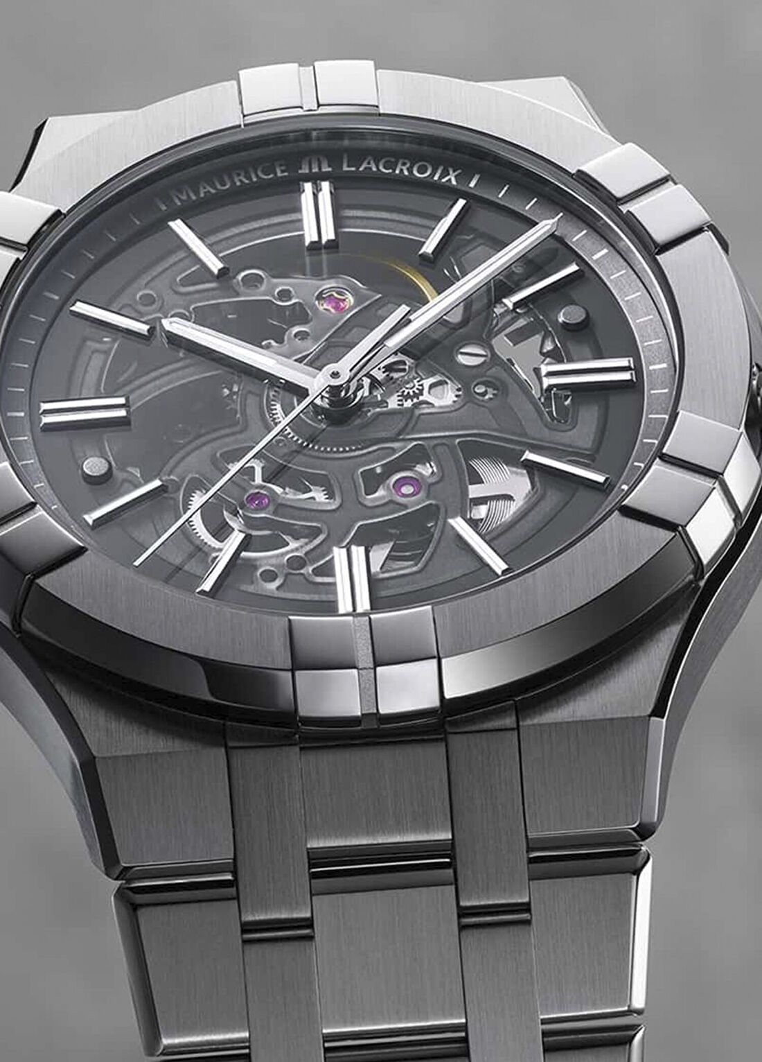Maurice Lacroix ML-AI6008SS002030-1 Metalik Gri Çelik Erkek Kol Saati görsel 4