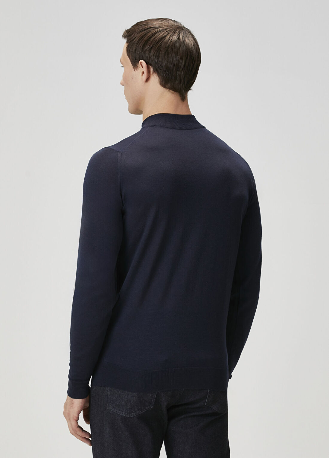 John Smedley Lacivert Yün Triko görsel 4