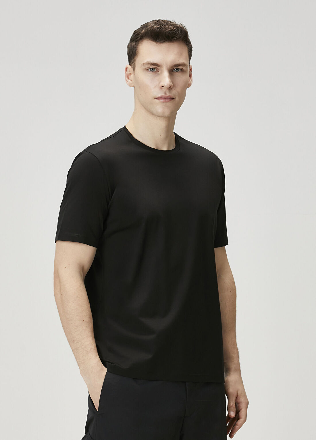 Herno Siyah Basic T-shirt görsel 3