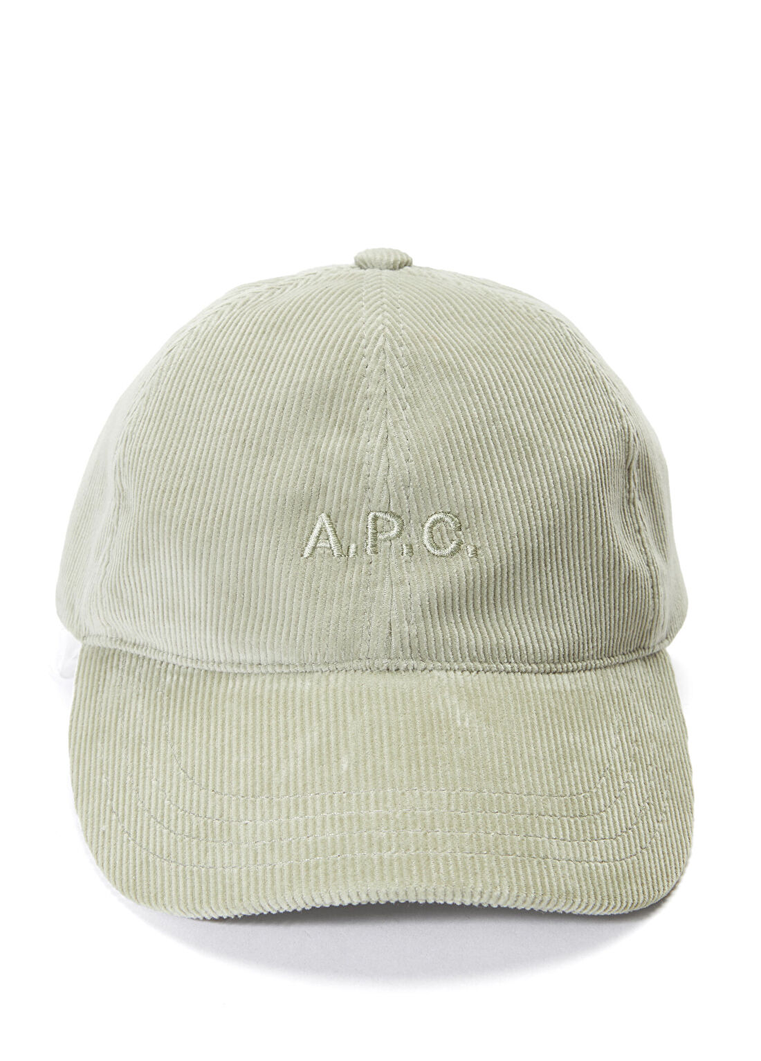 A.P.C. Açık Yeşil Erkek Kadife Şapka görsel 2