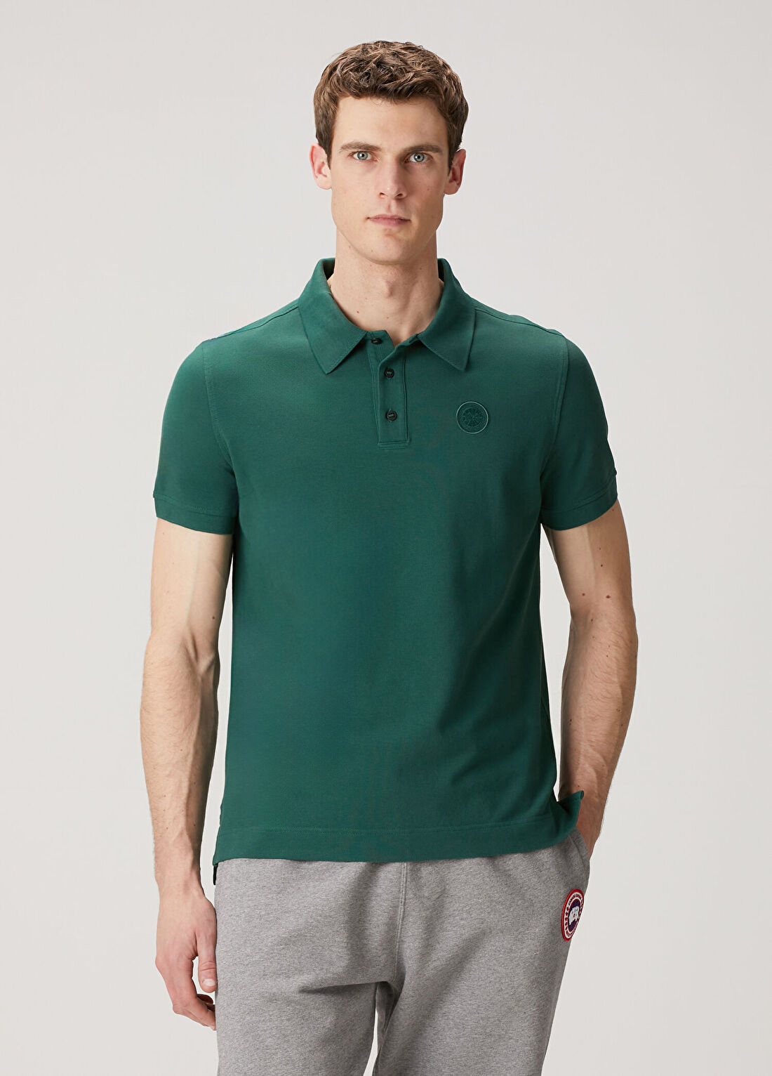 Canada Goose Beckley Koyu Yeşil Polo Yaka T-shirt