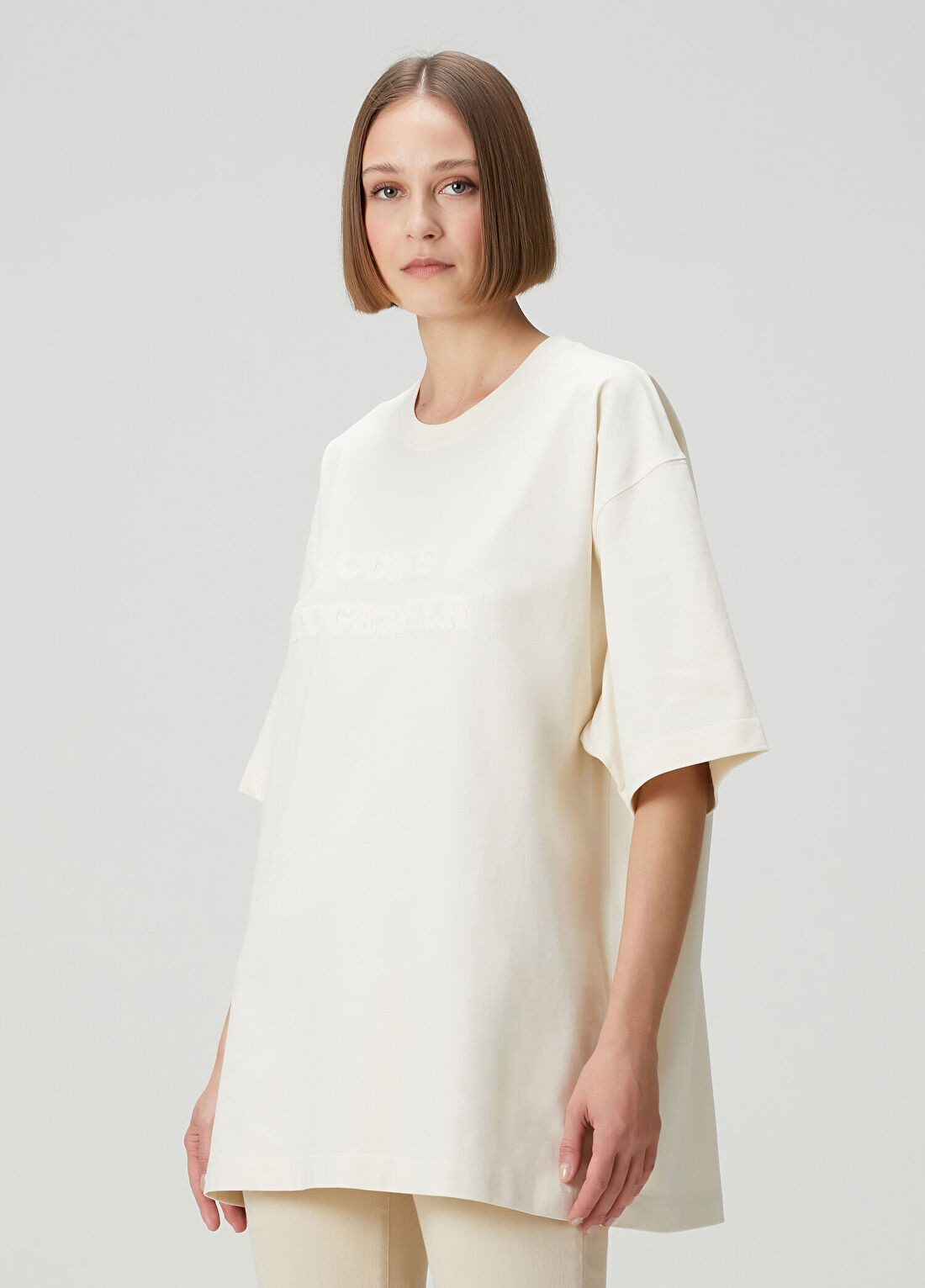 Stella McCartney Come Together Krem T-shirt