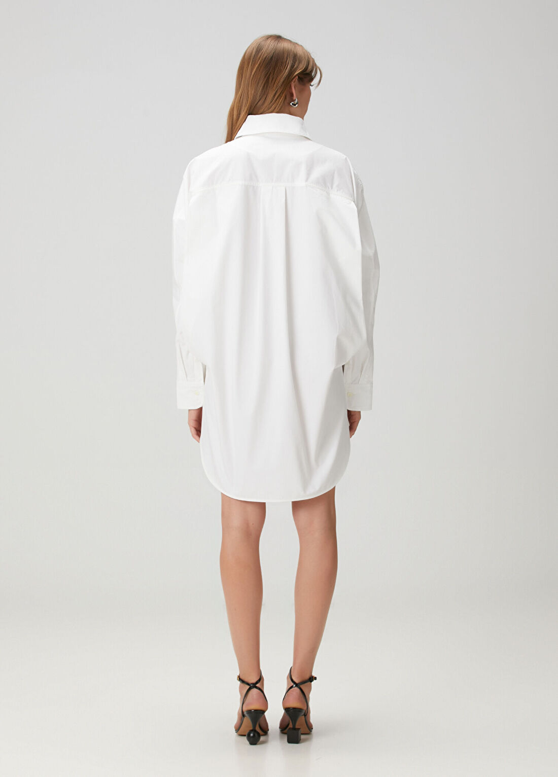 Jacquemus Beyaz Mini Gömlek Elbise görsel 4