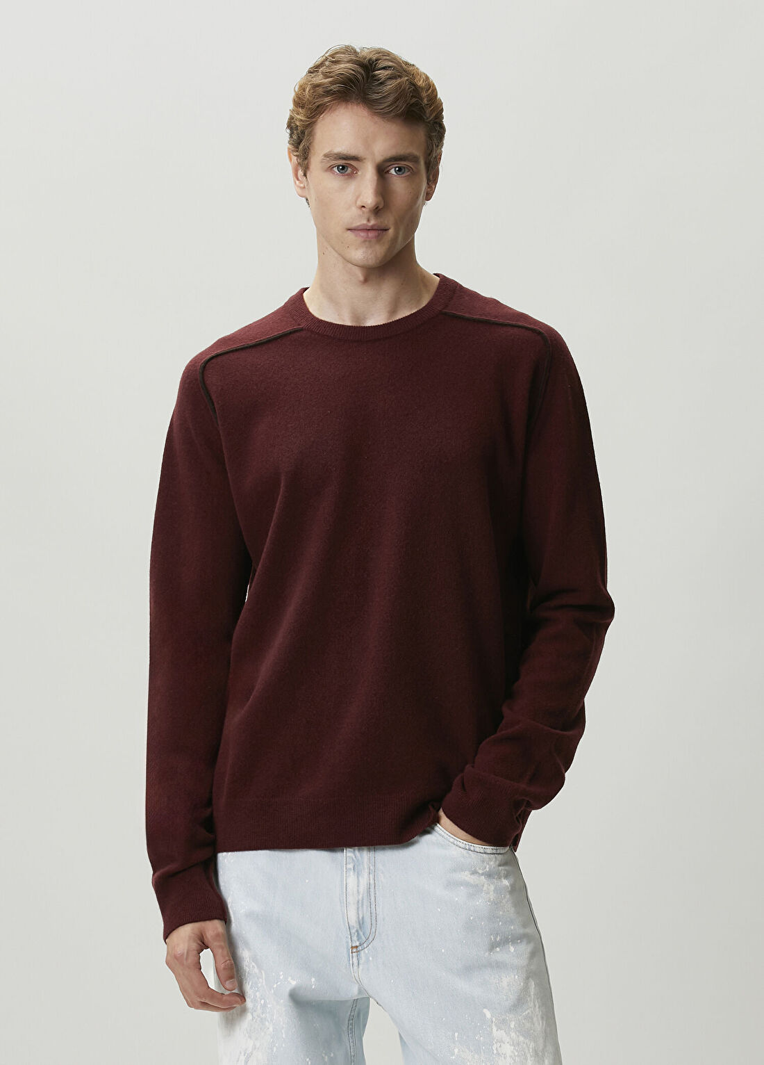 Maison Margiela Bordo Yün Kazak