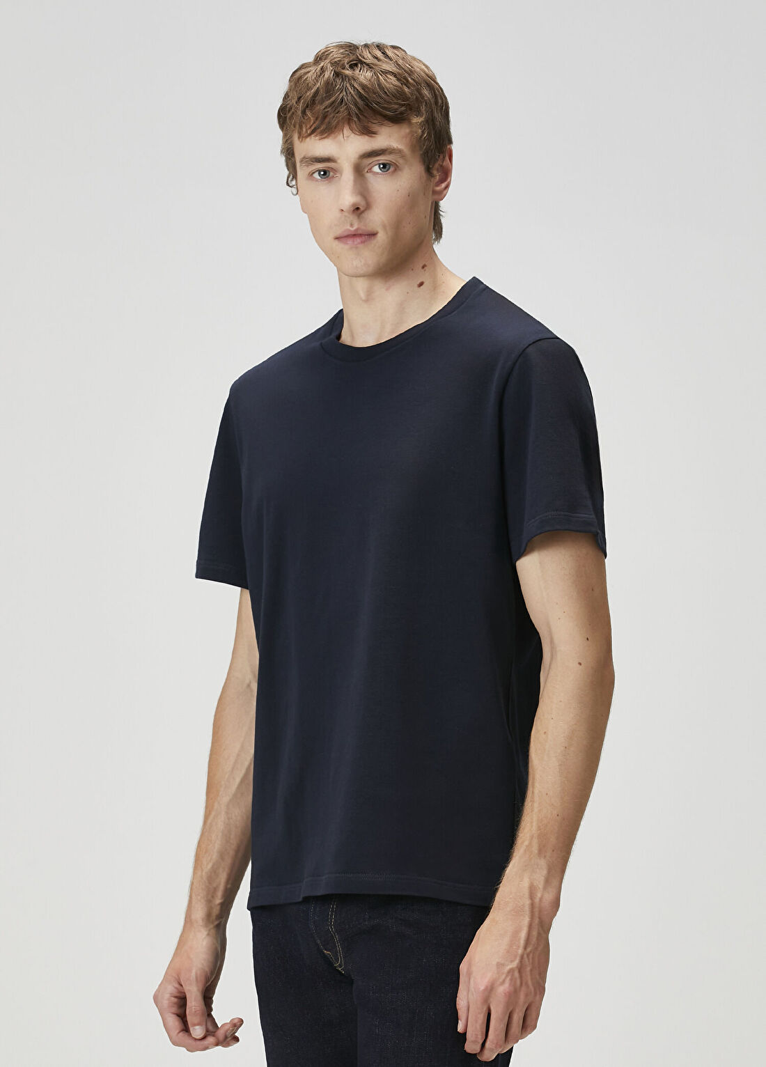 Jil Sander Lacivert Logo Detaylı T-shirt görsel 3