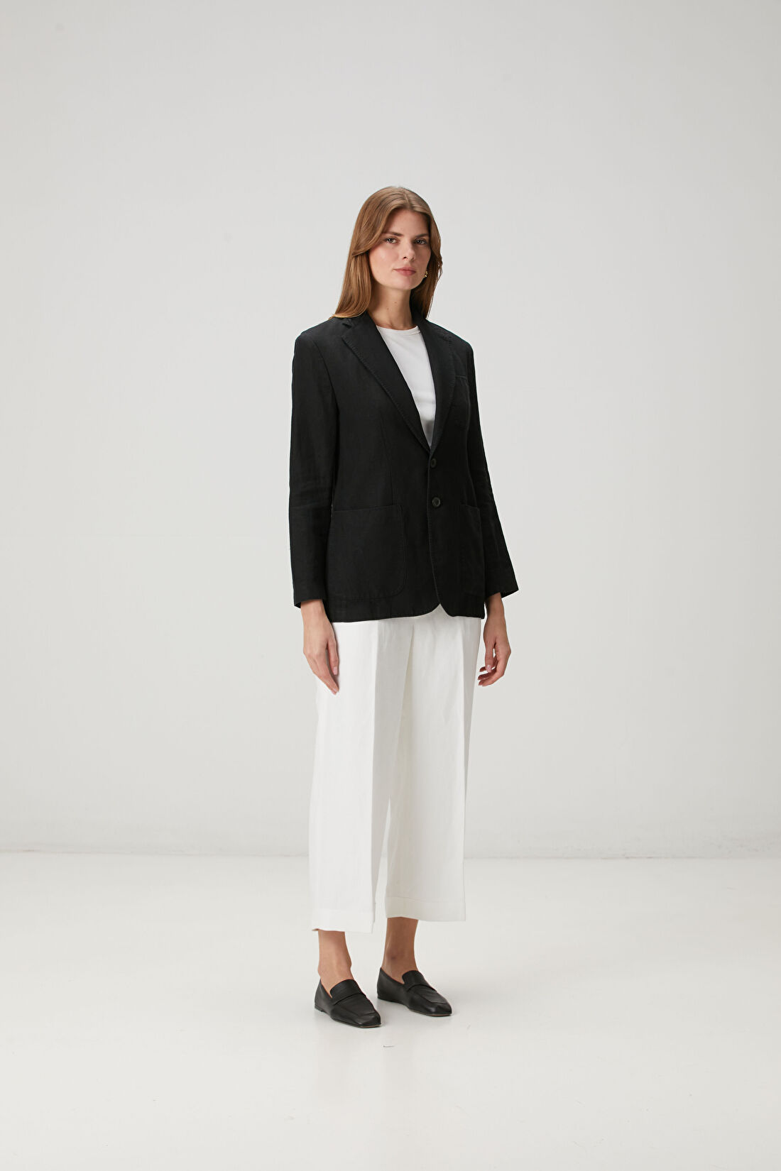 Polo Ralph Lauren Siyah Keten Blazer görsel 2