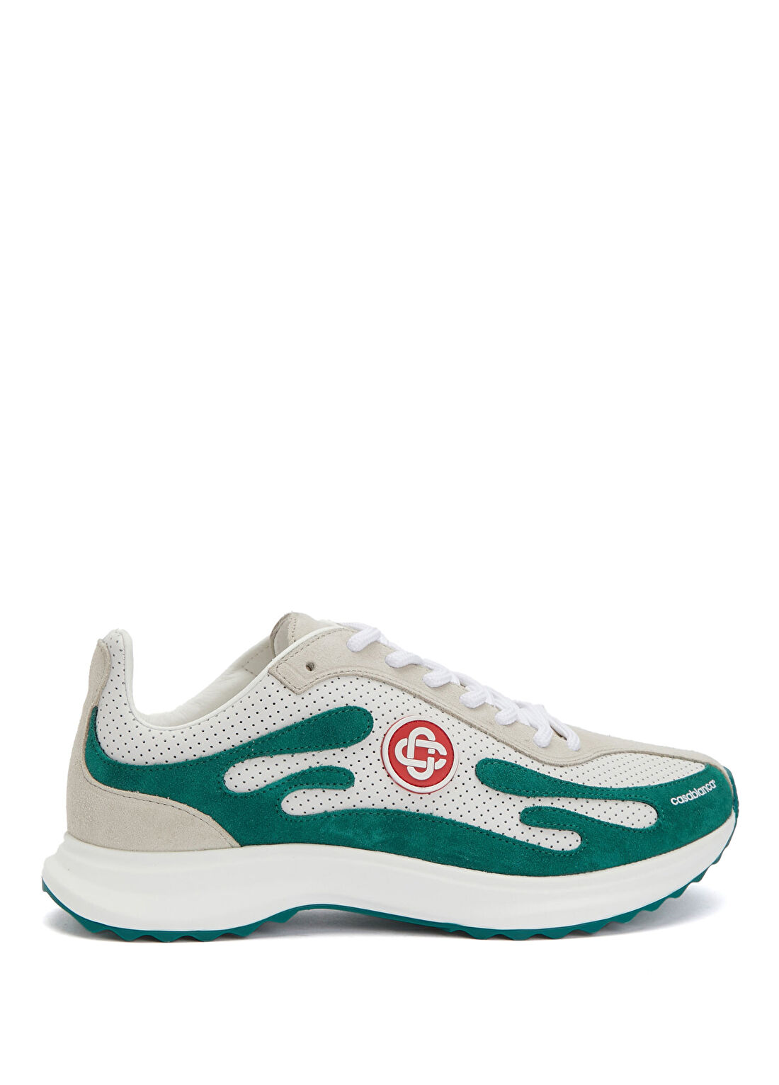 Casablanca Beyaz Yeşil Kadın Deri Sneaker