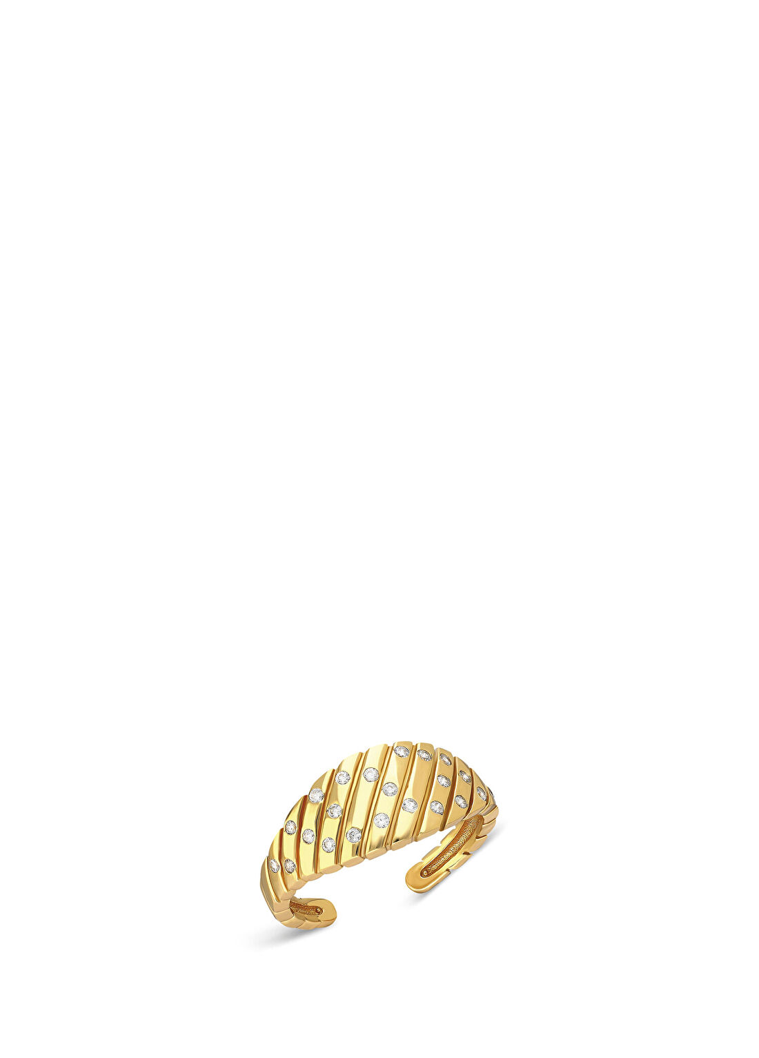Nayra Jewelry Harmony 925 Ayar Gümüş Üzeri 18 Ayar Mikron Altın Kaplama Kadın Yüzük
