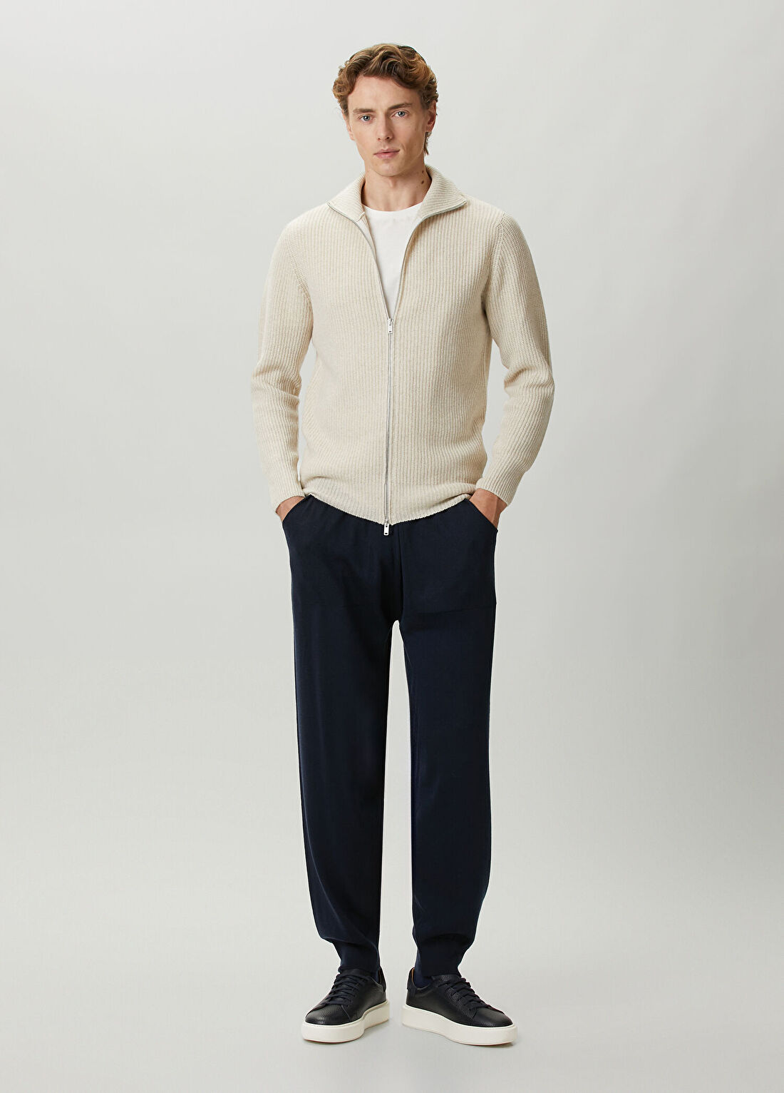John Smedley Henni Lacivert Yün Jogger Eşofman Altı