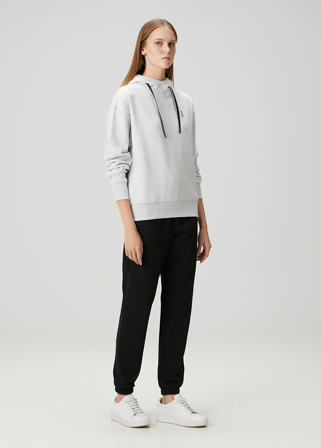 On Gri Kapüşonlu Sweatshirt görsel 2