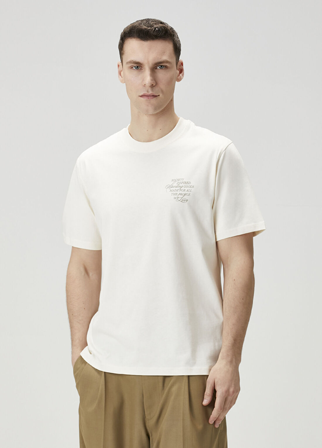 Les Deux Ben Faience Kırık Beyaz T-shirt