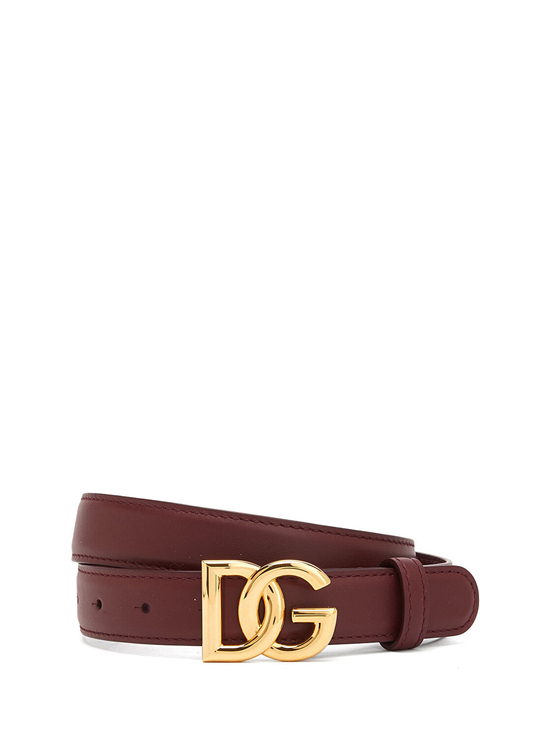 Dolce&Gabbana Sicilian Bordo Kadın Deri Kemer