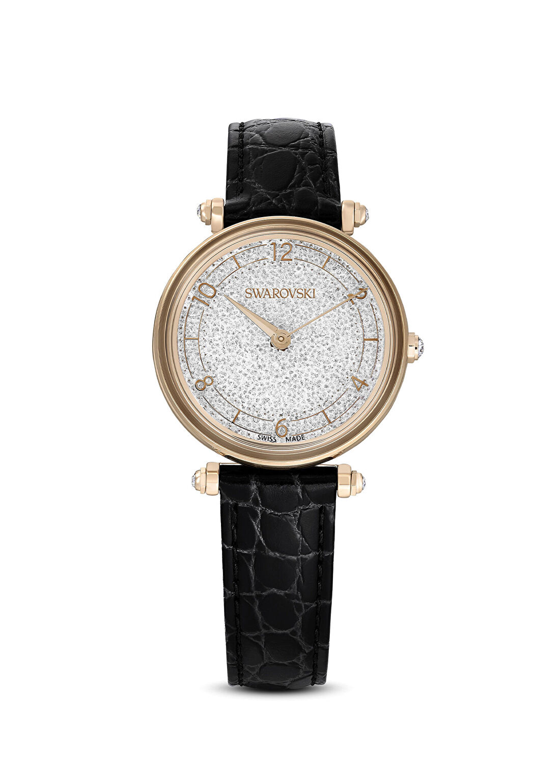 Swarovski Crystalline Wonder Ls Black Cry Pro Siyah Deri Kadın Kol Saati