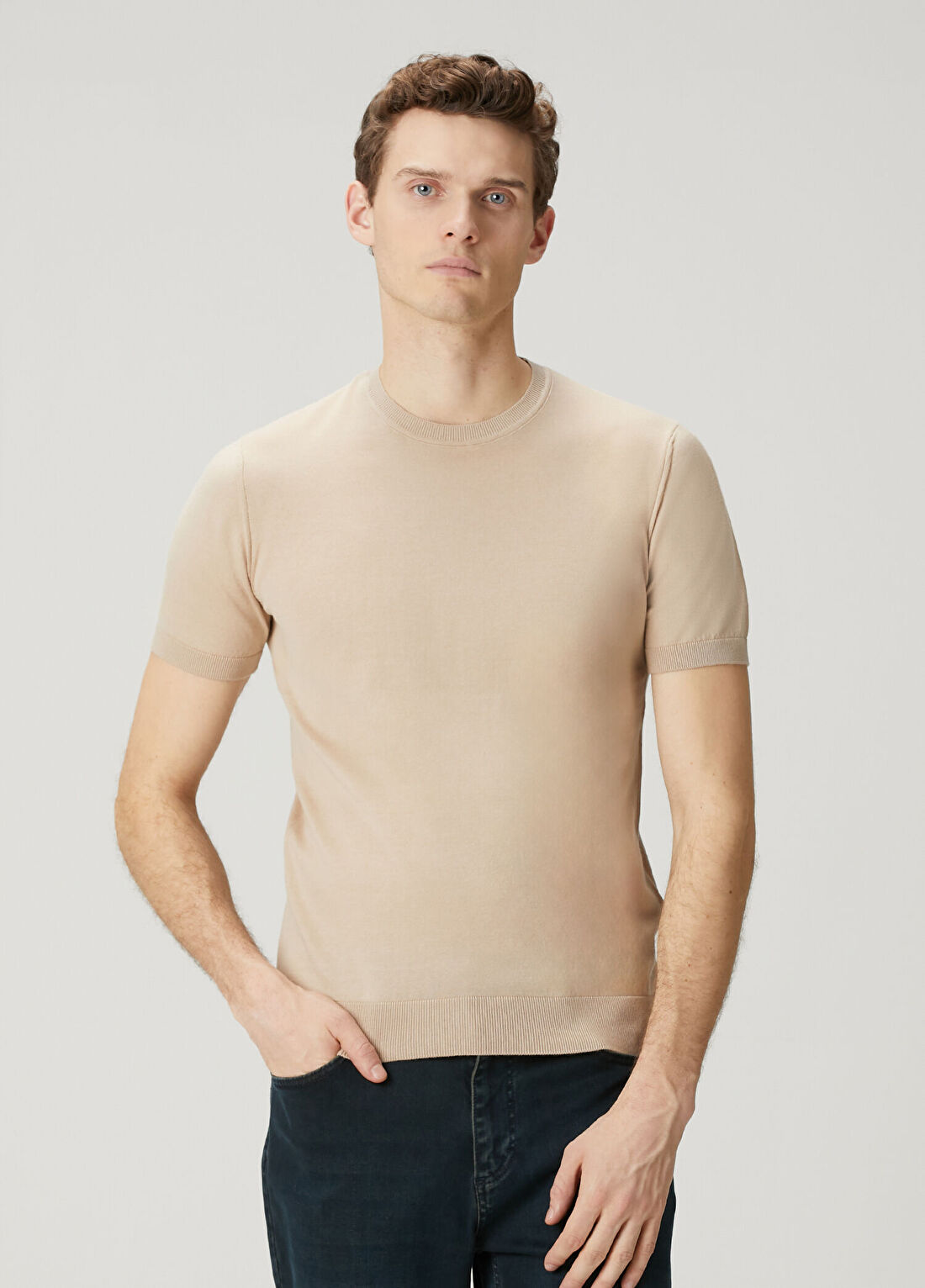 Pal Zileri Bej Basic T-shirt