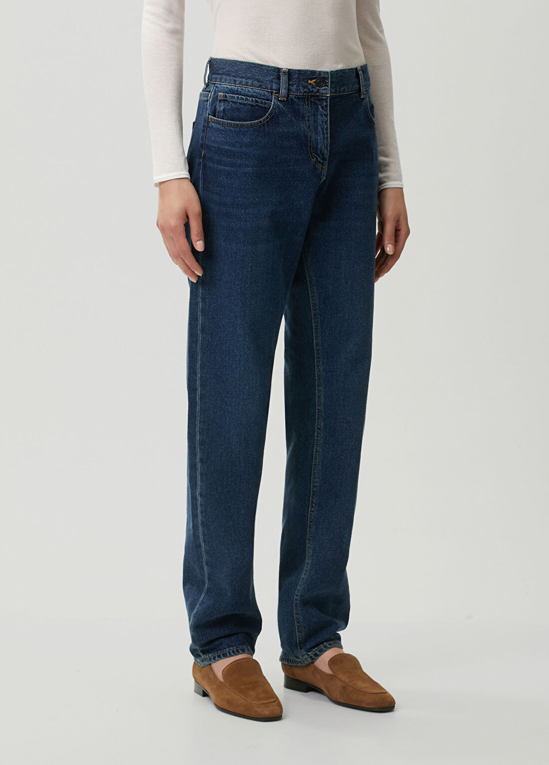The Row Bodhi Lacivert Jean Pantolon görsel 3