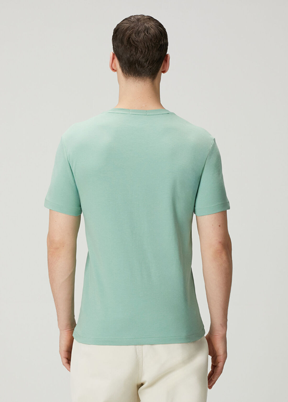 Polo Ralph Lauren Açık Yeşil Basic T-shirt görsel 4