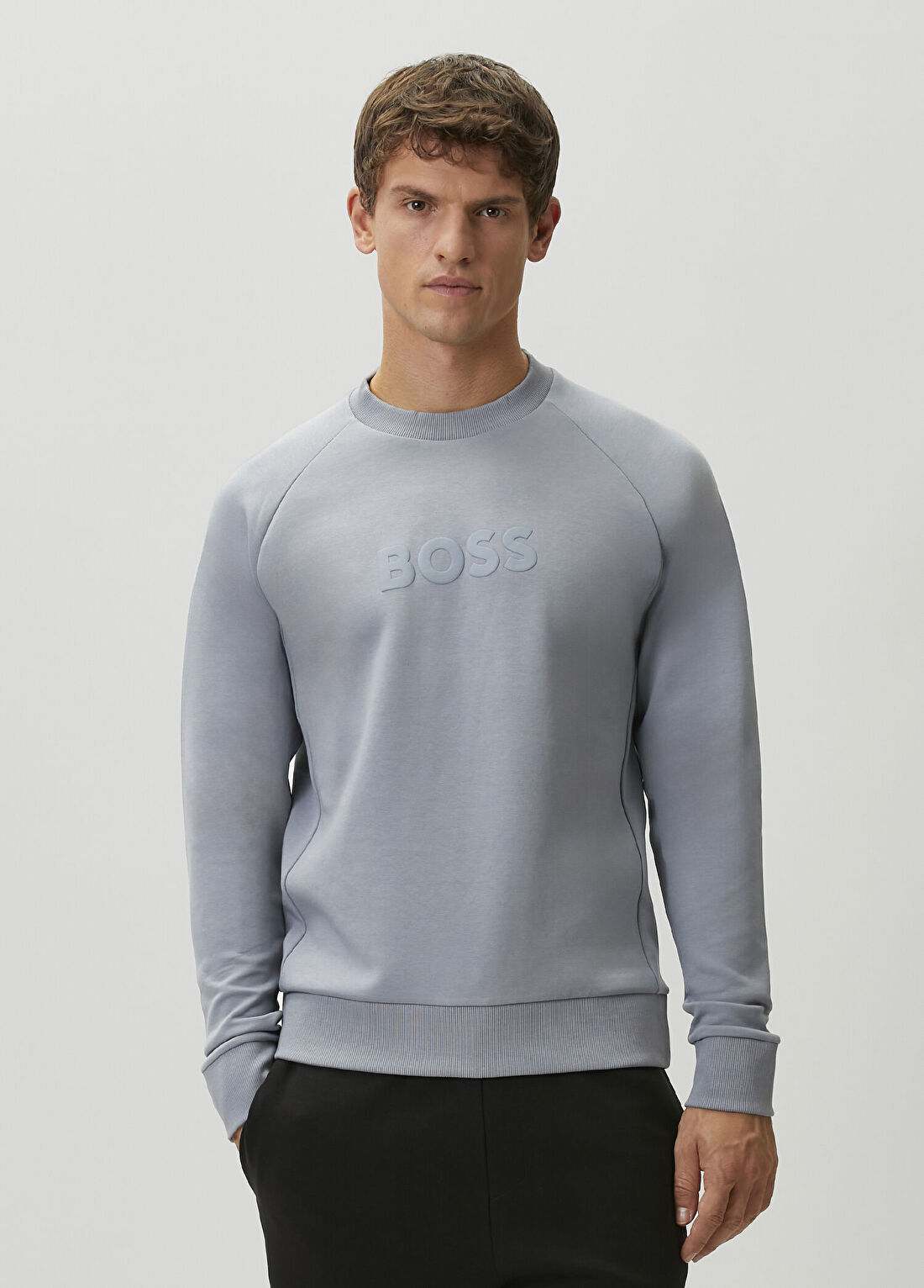 Boss Salbo Gri Sweatshirt