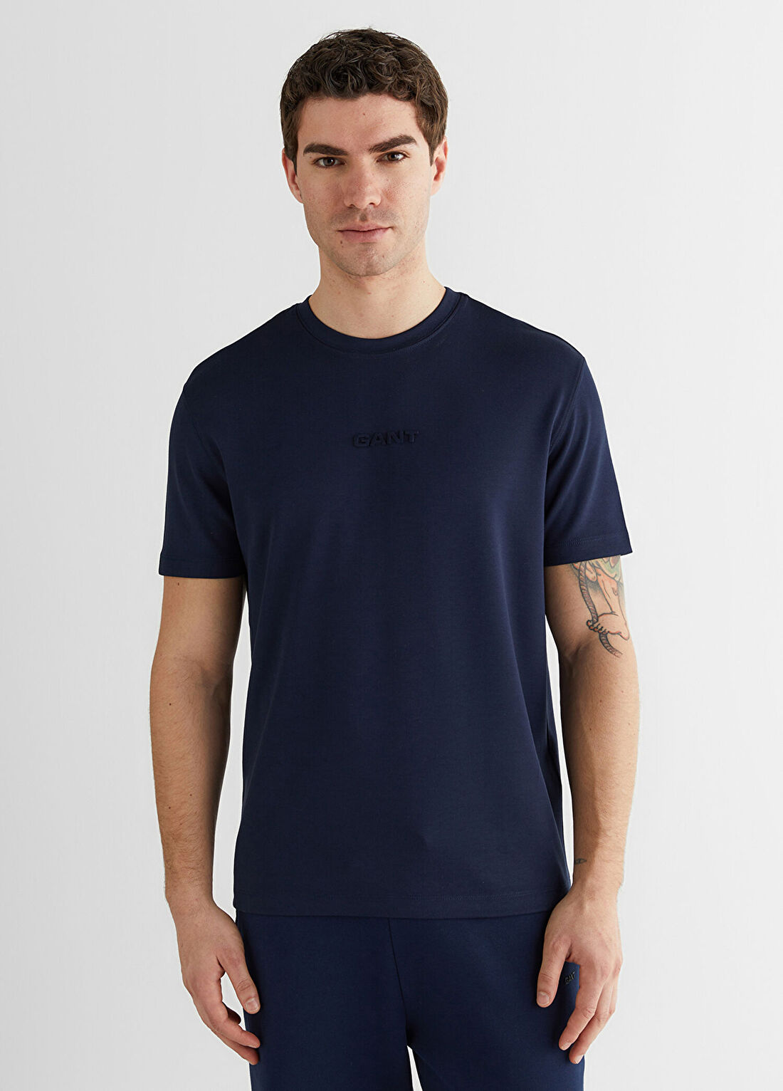 Gant Mavi Baskılı Kısa Kollu Erkek T-Shirt