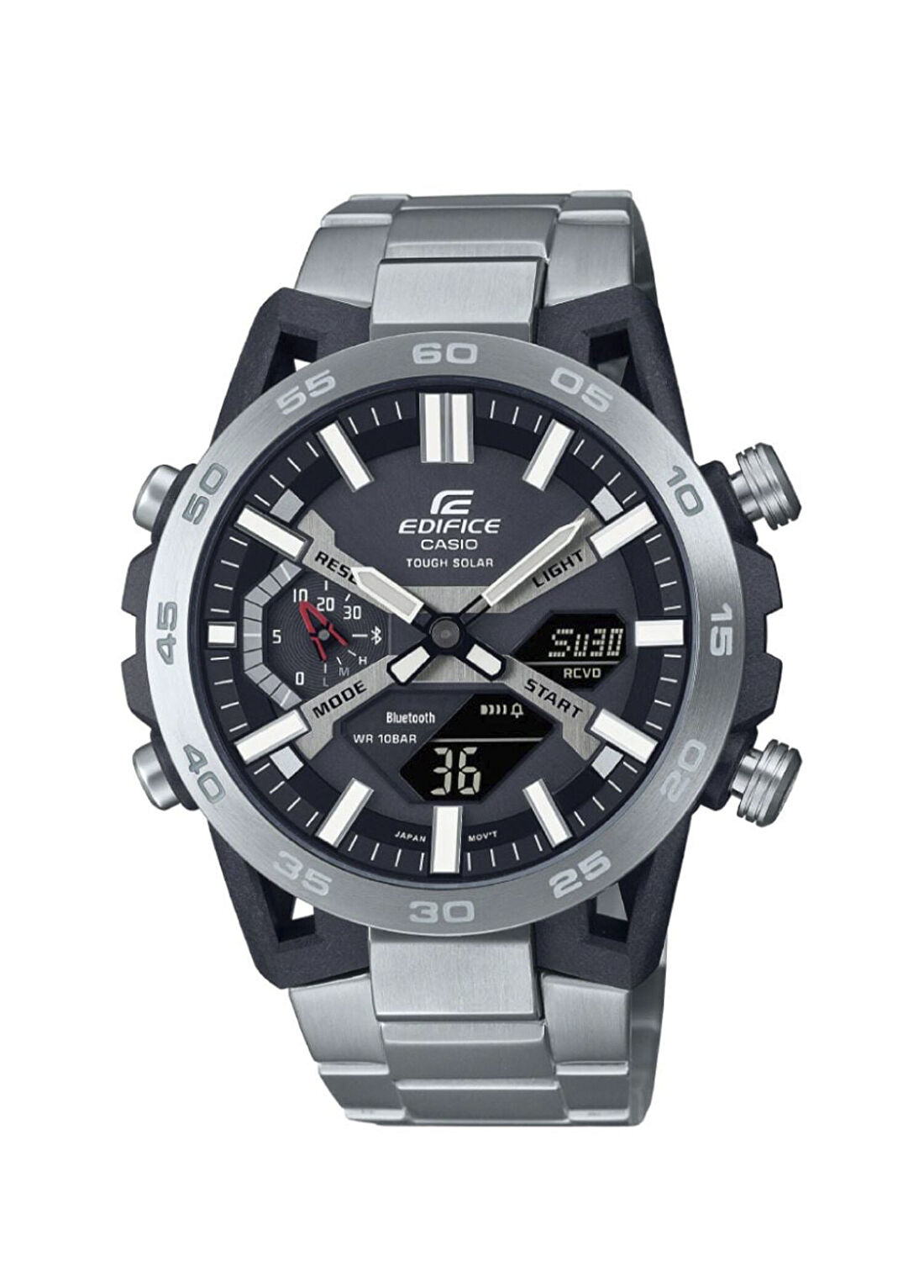 Casio ECB-2000D-1ADF Gri Çelik Erkek Kol Saati