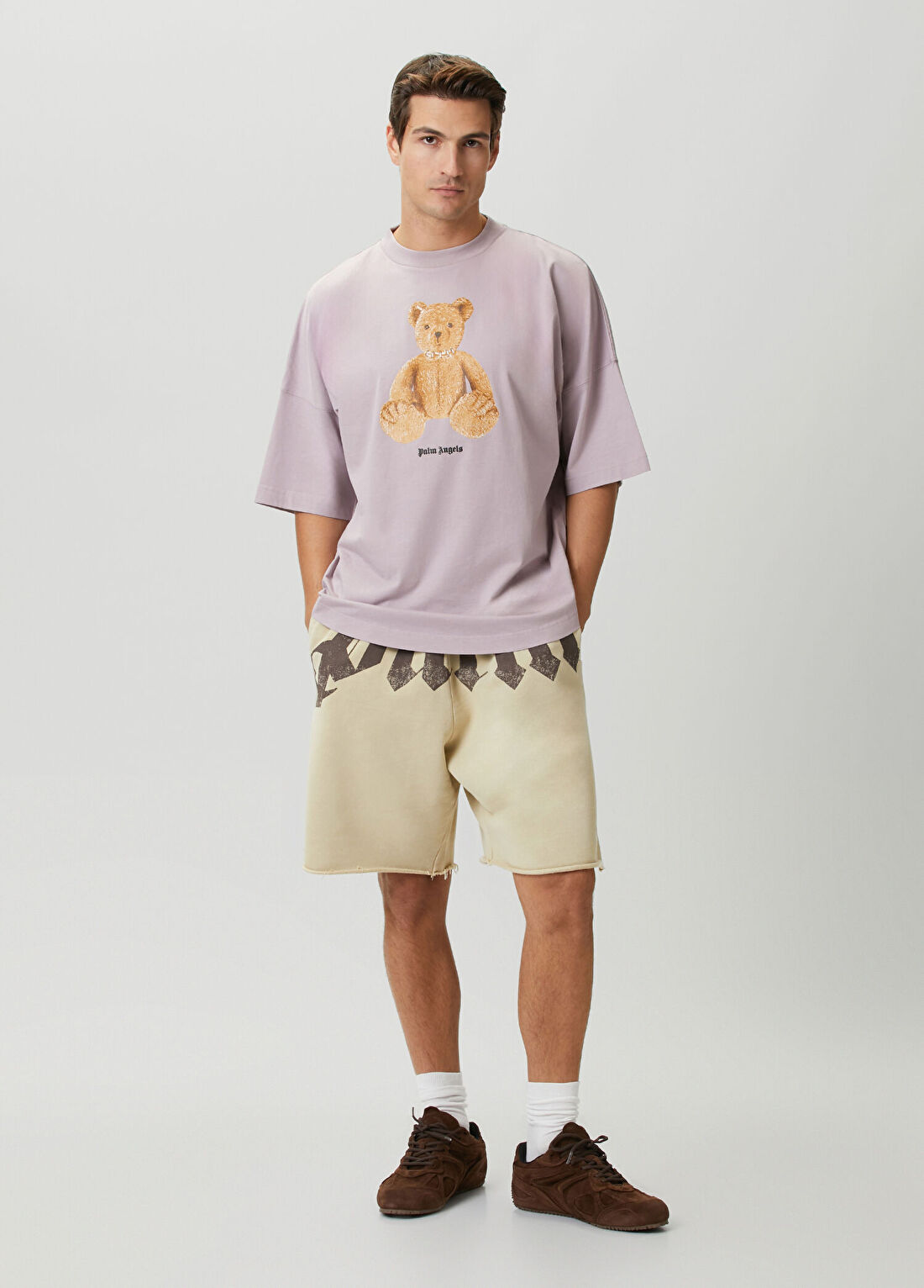Palm Angels Lila Logo Baskılı T-shirt görsel 2