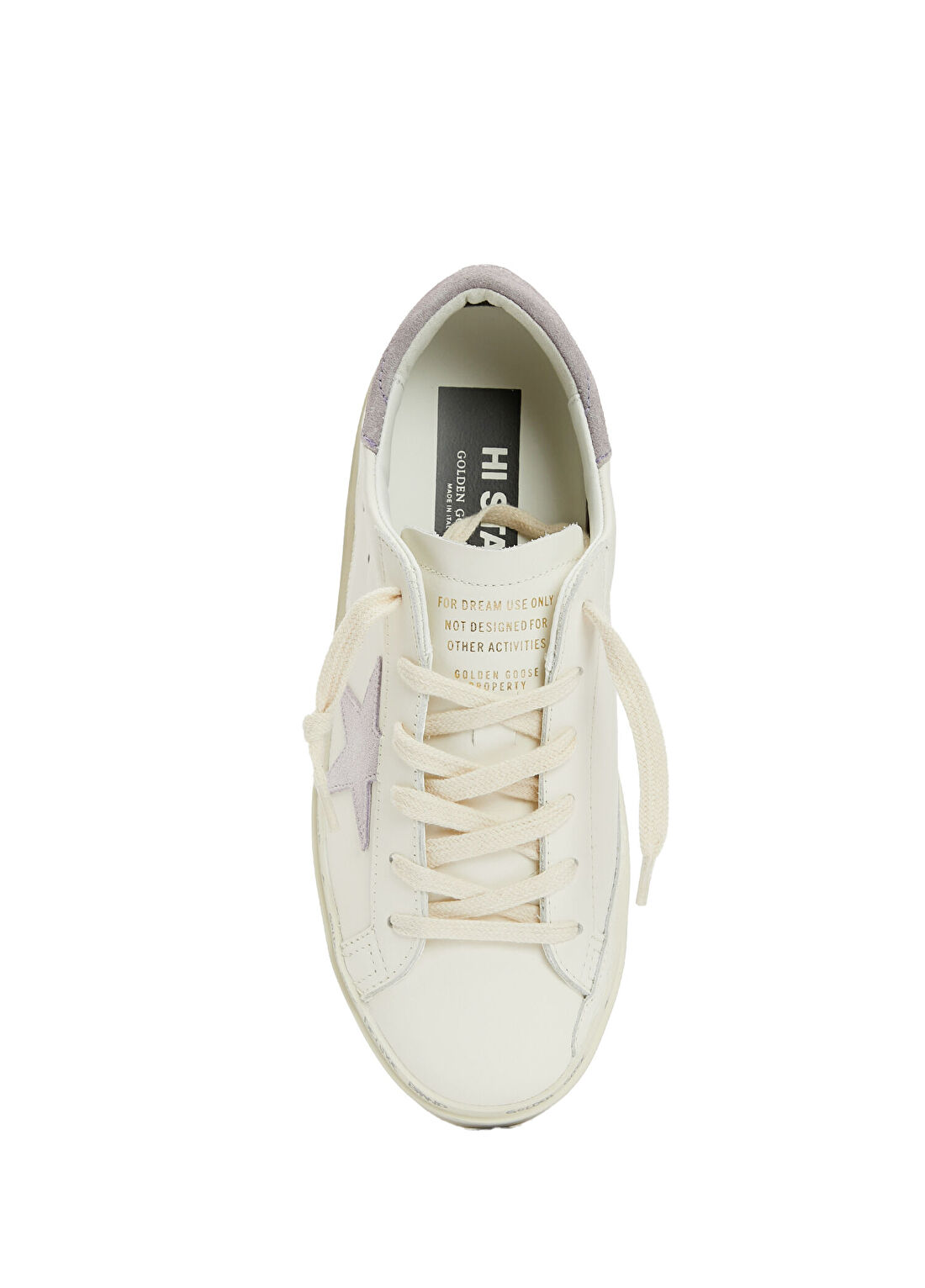 Golden Goose Hi Star Beyaz Mor Kadın Deri Sneaker görsel 4