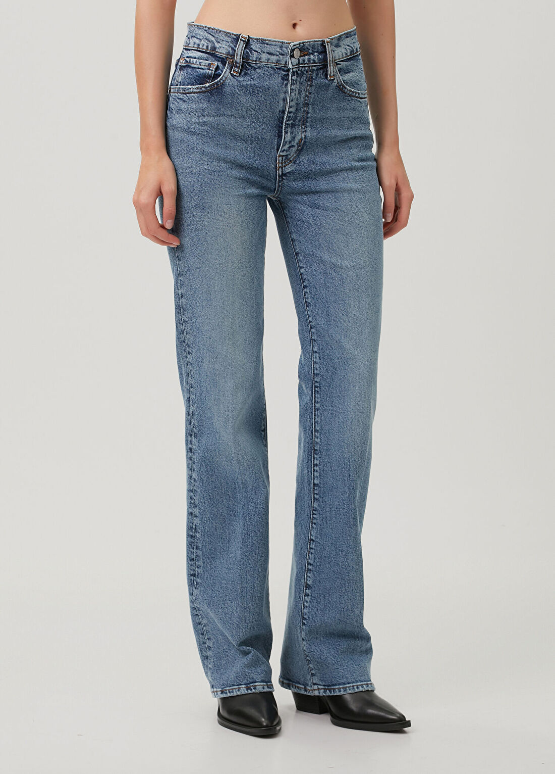 Frame Denim The Arrow Mavi Jean Pantolon görsel 3