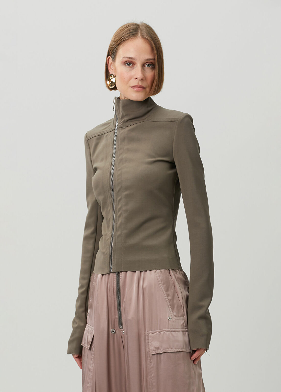 Rick Owens Gri Yün Ceket görsel 3