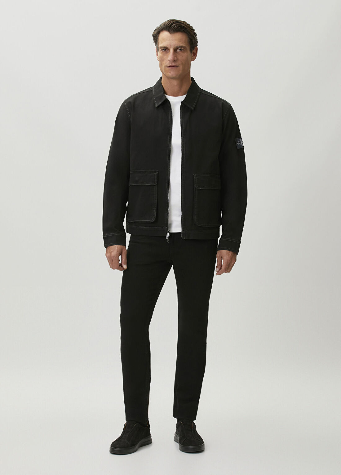 CK Jeans Matty Siyah Kanvas Mont görsel 2