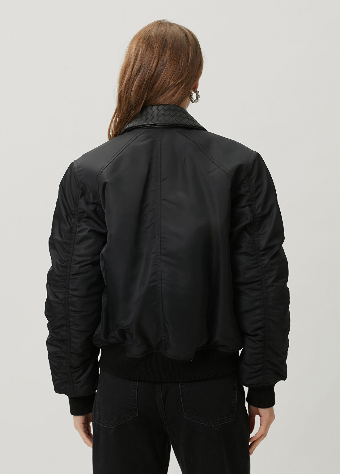 Bottega Veneta Siyah Bomber Ceket görsel 4