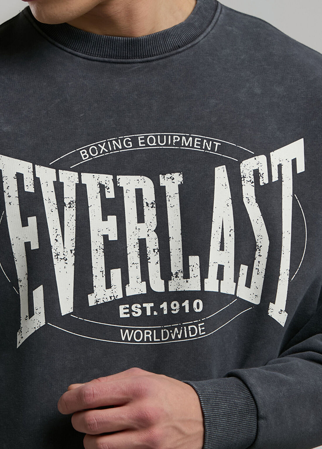 Everlast Authentic Boxing Antrasit Oversize Sweatshirt görsel 4