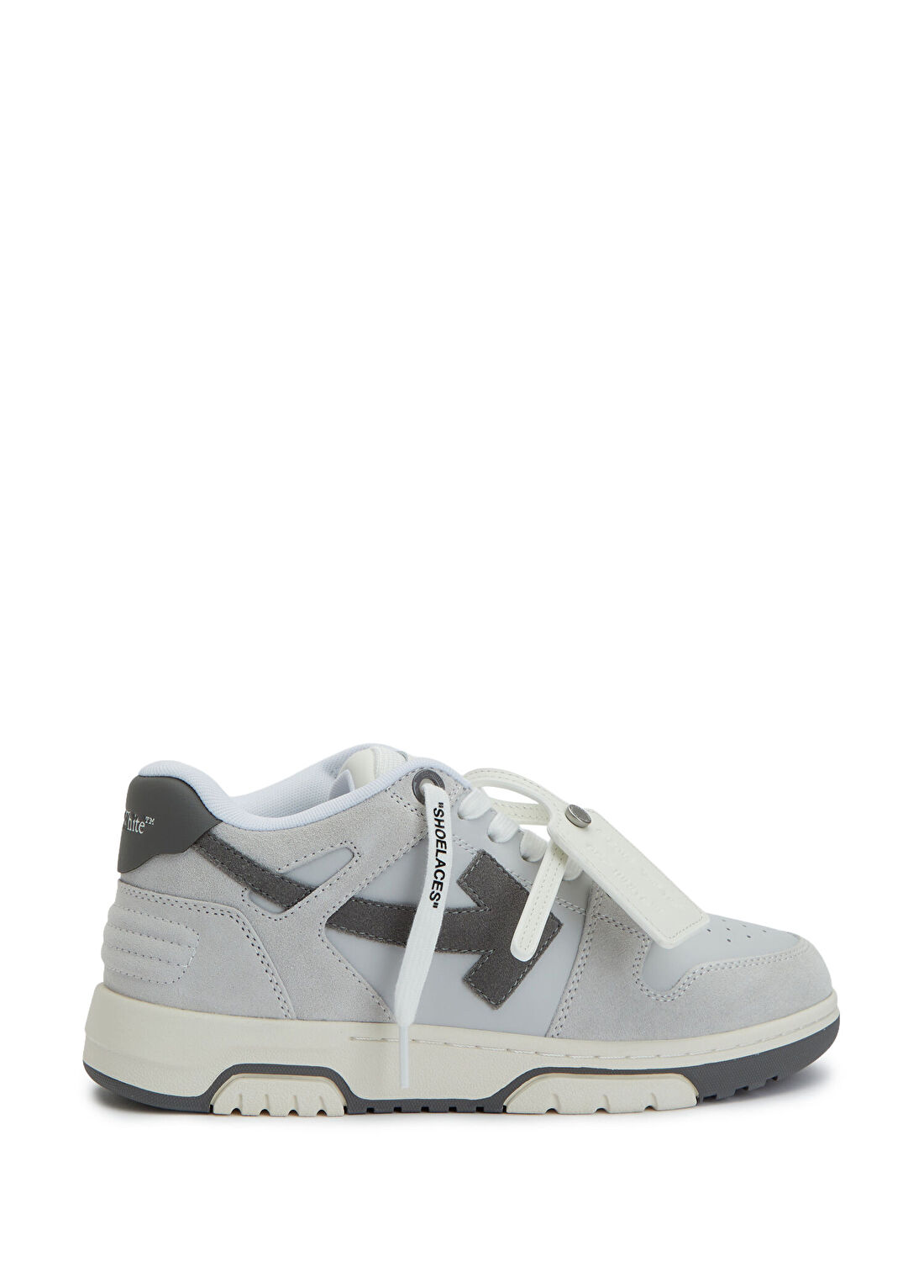 Off-White Gri Kadın Deri Sneaker